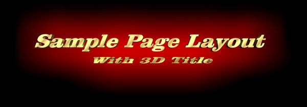 3D Titles on Your Web Page